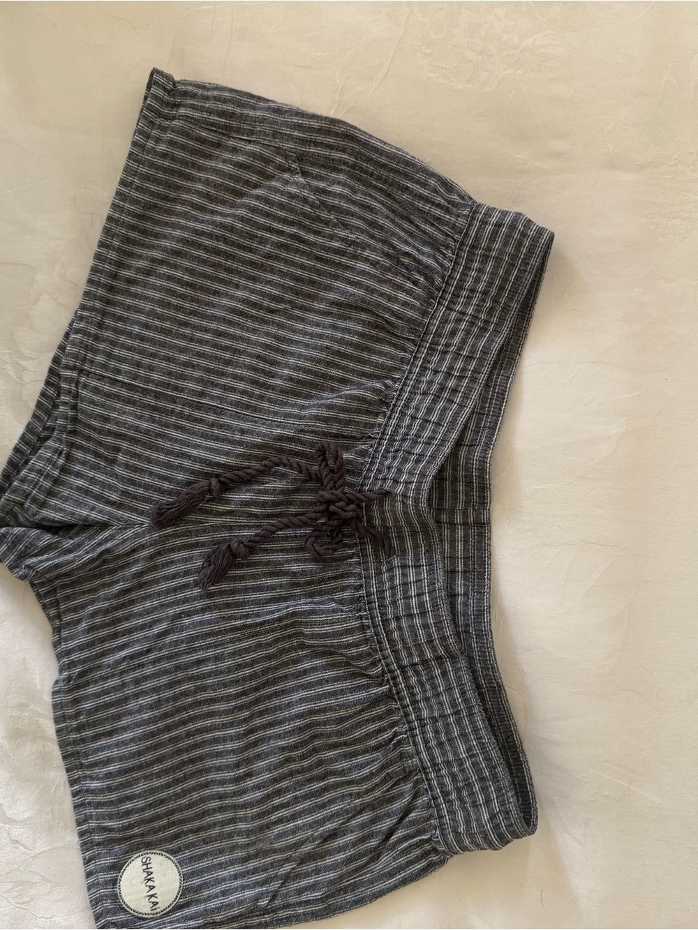 Shaka Kai Gray Striped Shorts